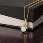 18k Yellow Gold  Finish Alluring Beauty Necklace For Her