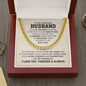 18K Yellow Gold Finish with High-Quality Cuban Link Chain for Husband 