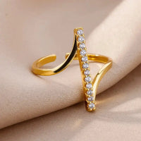 Load image into Gallery viewer, Zircon Geometric Rings for Her
