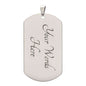 I Love You Military Chain Necklace for Son – Personalized Engraved Gift