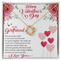 To My Girlfriend - Elegant Love Knot Necklace for Valentine's Day