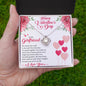 To My Girlfriend - Elegant Love Knot Necklace for Valentine's Day