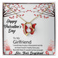 To My Girlfriend - Forever Love Heart Necklace - PrittiJewelry