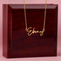 18K Gold Custom Signature Name Necklace