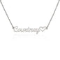 Polished Stainless Steel Custom Heart Name Necklace - PrittiJewelry
