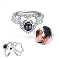 Load image into Gallery viewer, Customize Heart Photo Projection Ring
