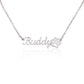 Personalized Name Necklace with Paw Print Pendant for Pet Lovers (No MC) - PrittiJewelry